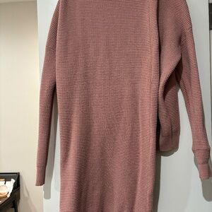 2-Piece Pink Waffle Knit Set – Top & Skirt Outfit